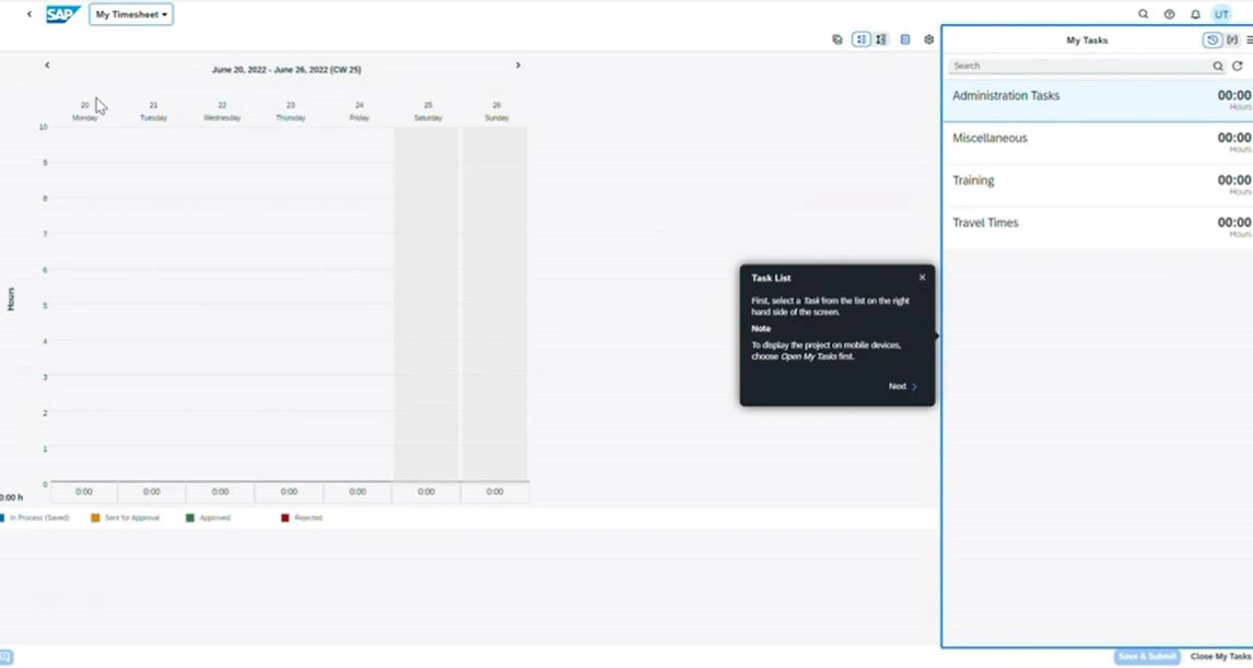 screenshot of SAP Enable Now